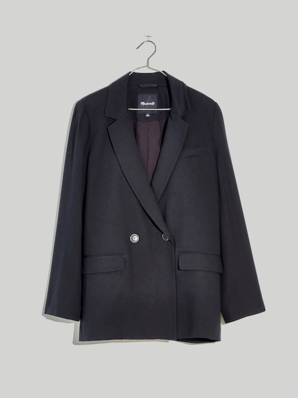 MADEWELL Caldwell Double-Breasted Blazer True black Sz M